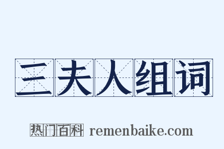 三夫人组词是什么意思的图片